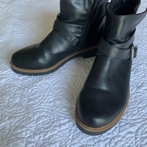 Style & Co Black Ankle Boots with Buckle Detail